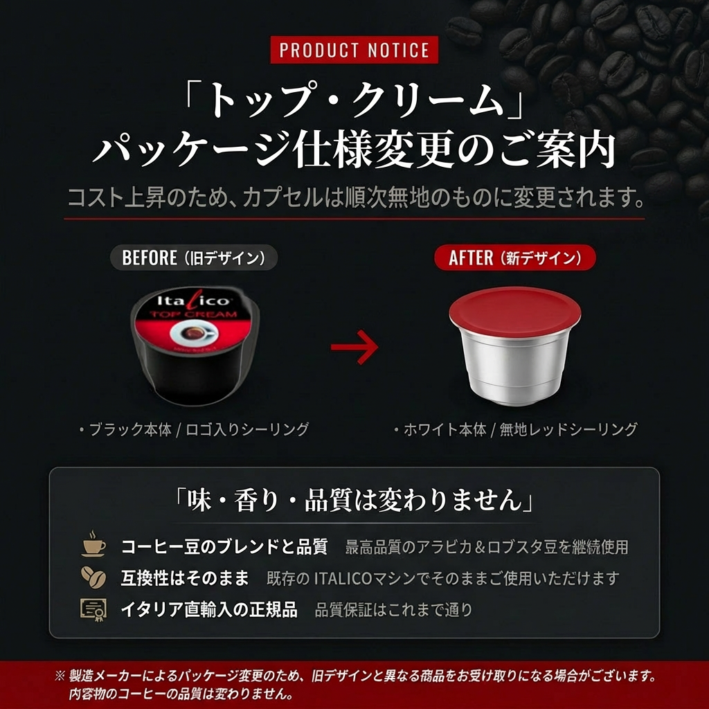 トップ・クリームの新旧パッケージ